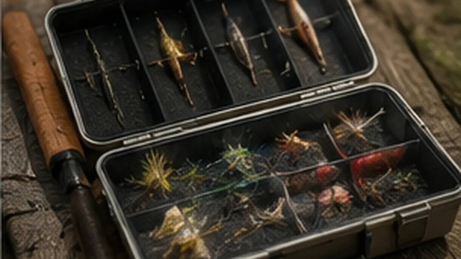 Angelschnur und Tackle in der Koederbox