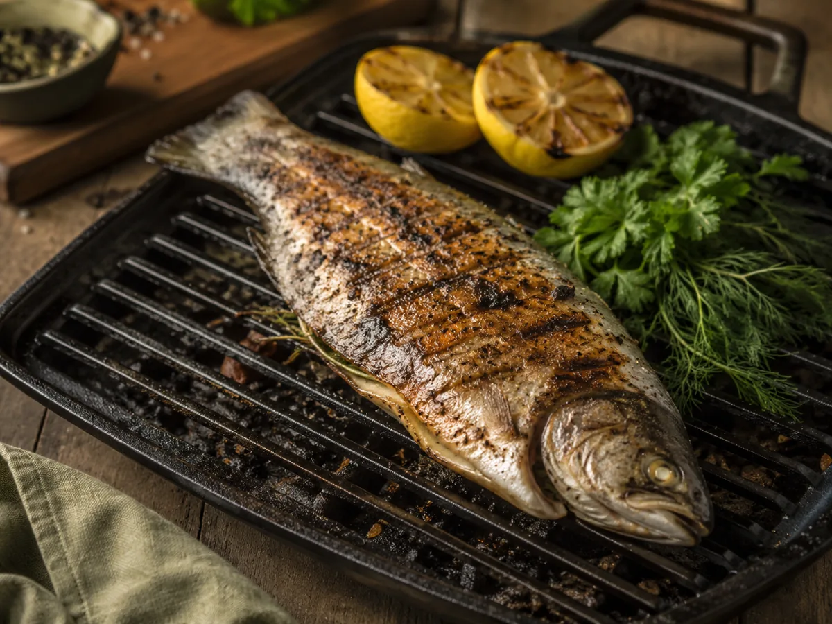 Forelle grillen