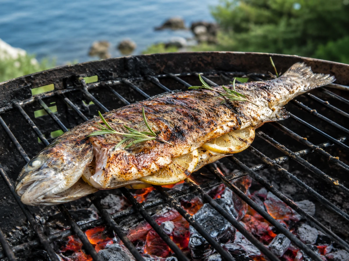 Forelle grillen